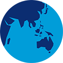 globe illustration focused on asia