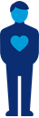 a man with heart icon