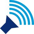 icon of speaker with sound