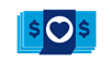 health saving blue icon